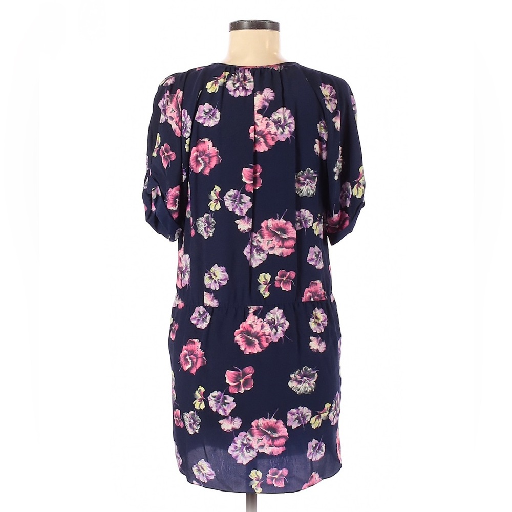Rebecca Taylor Navy Silk Floral Ruffle Dress๐๐๐ - Picture 2 of 9